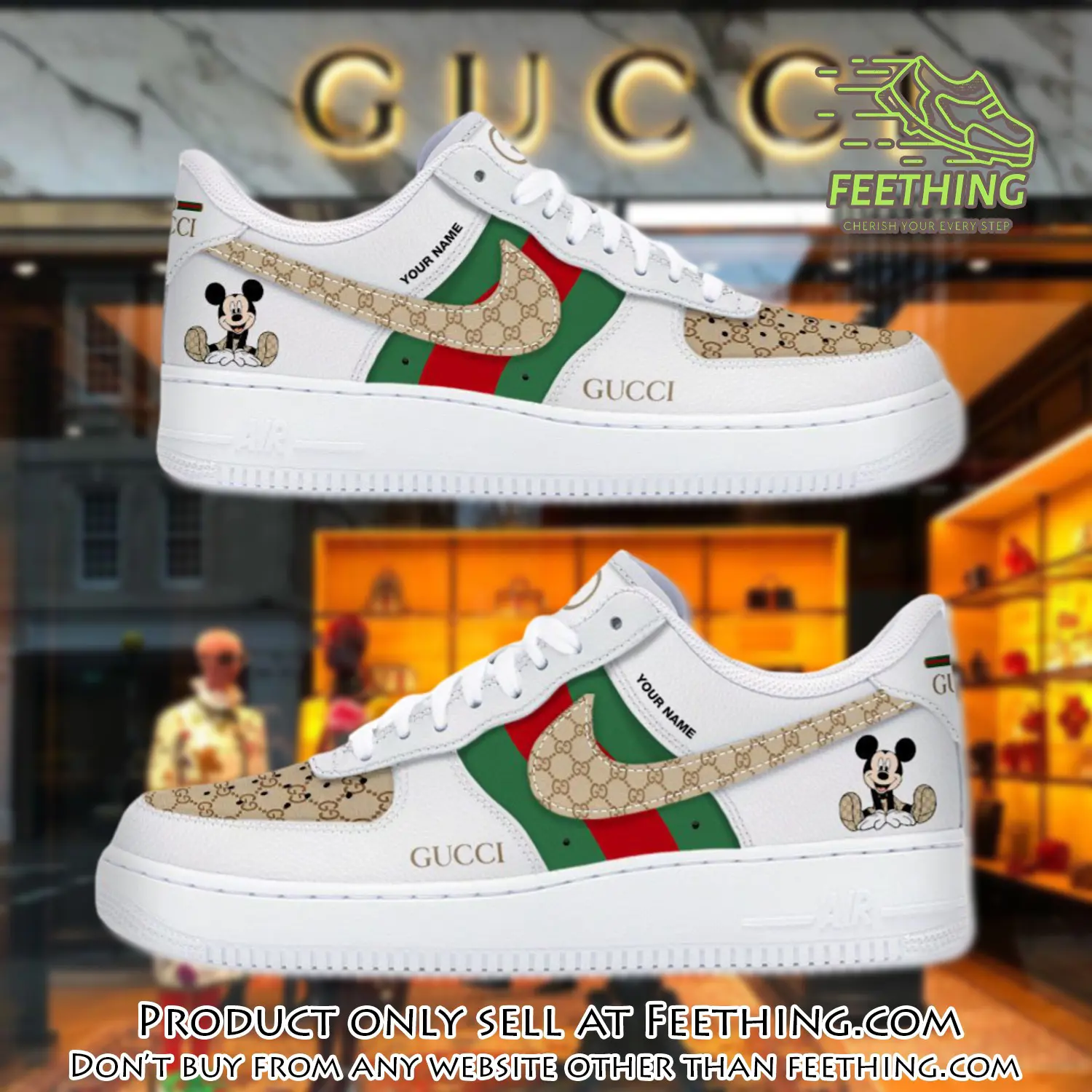 Gucci mickey luxury air force 1 sneakers limited af1 shoes oaf1023 ft2922256